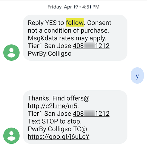 Text Opt-in